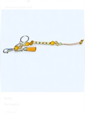 Keychain beaded purse charm with personalized Name